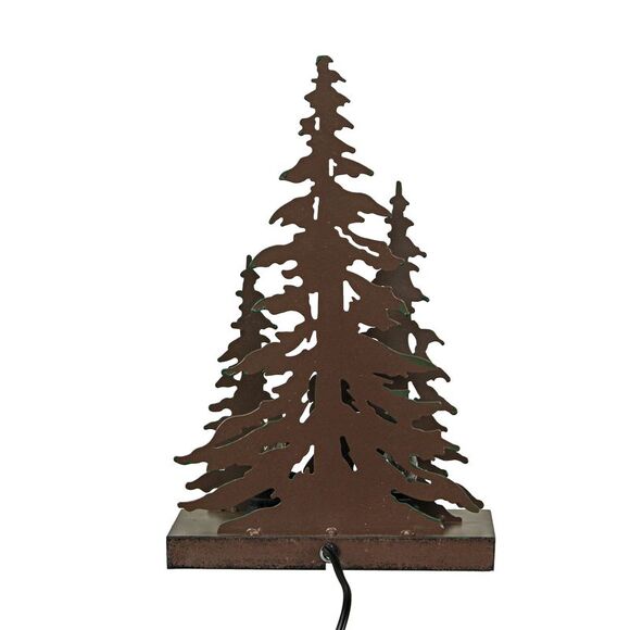 Rustic Metal Rude Bigfoot In Forest Accent Lamp Decorative Sasquatch Home Decor - Picture 3 of 10